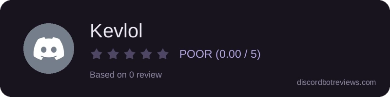 Rating widget preview for Kevlol