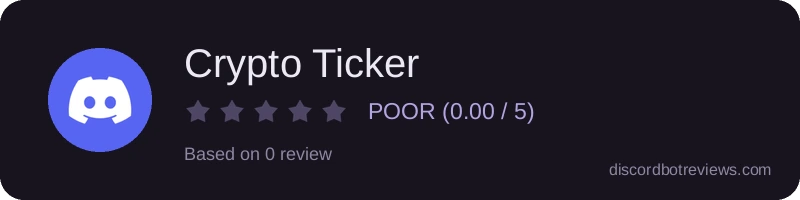 Rating banner for Crypto Ticker