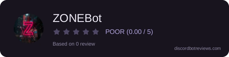 Rating widget preview for ZONEBot