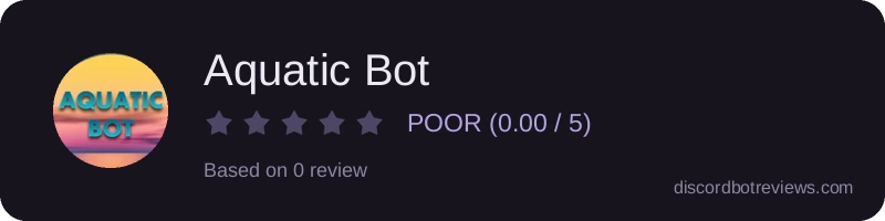 Rating widget preview for Aquatic Bot