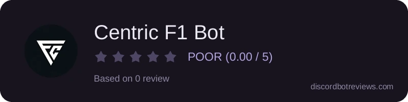 Rating widget preview for Centric F1 Bot