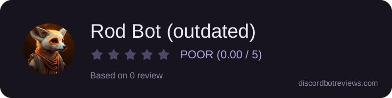 Rating widget preview for Rod Bot (outdated)