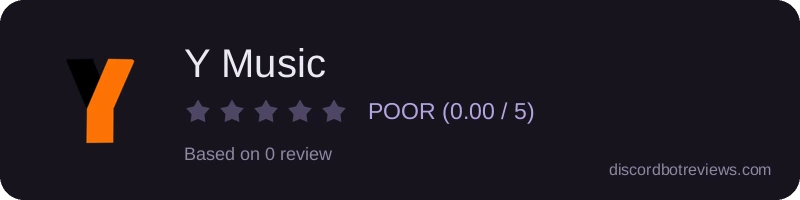 Rating widget preview for Y Music