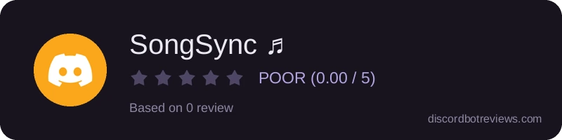 Rating banner for SongSync ♬