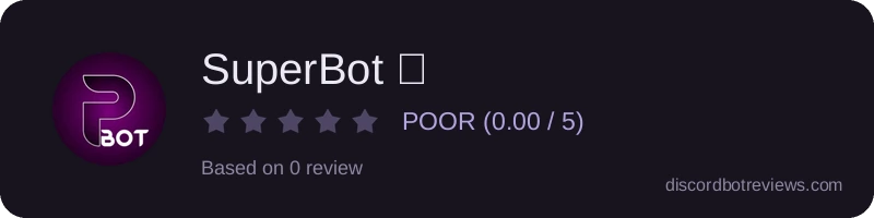Rating widget preview for SuperBot ⚡