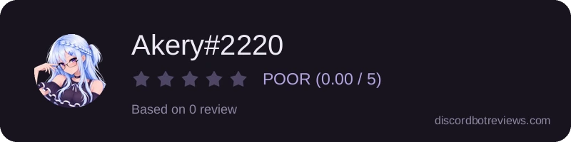 Rating widget preview for Akery#2220