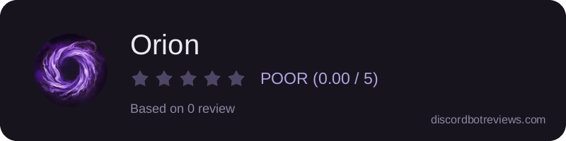 Rating widget preview for Orion