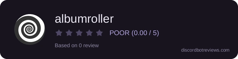 Rating widget preview for albumroller