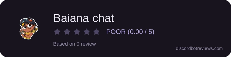 Rating widget preview for Baiana chat