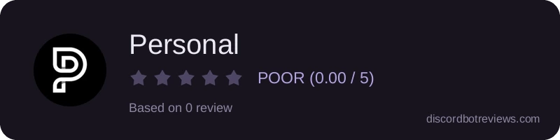 Rating widget preview for Personal