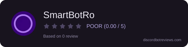 Rating widget preview for SmartBotRo