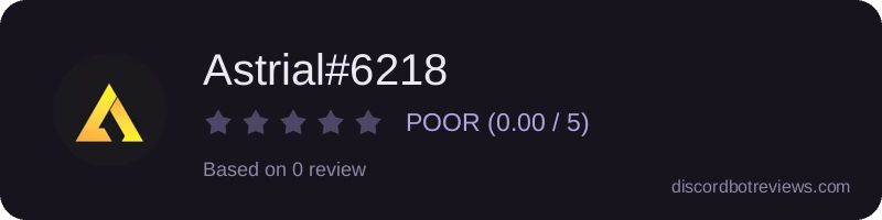 Rating widget preview for Astrial#6218