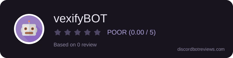 Rating widget preview for vexifyBOT