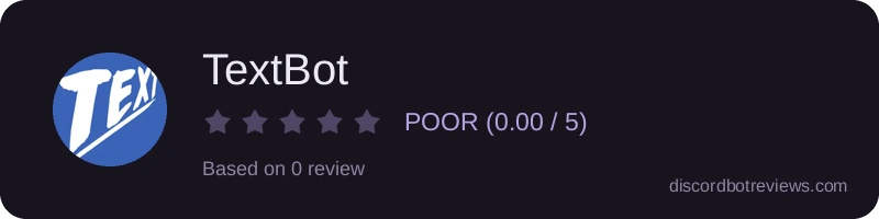 Rating widget preview for TextBot