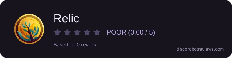 Rating widget preview for Relic
