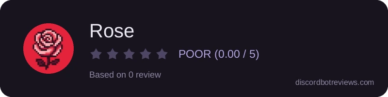 Rating widget preview for Rose
