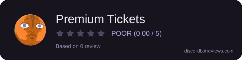 Rating widget preview for Premium Tickets