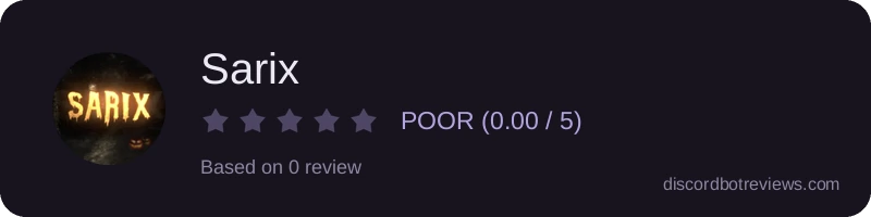 Rating widget preview for Sarix