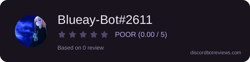 Rating widget preview for Blueay-Bot#2611