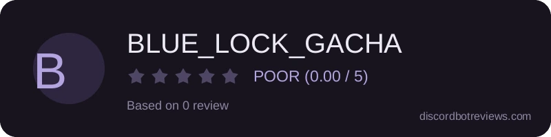 Rating widget preview for BLUE_LOCK_GACHA