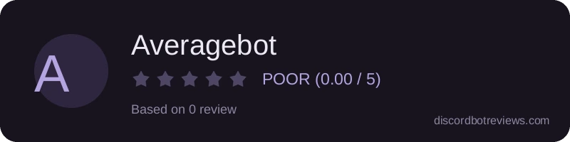Rating widget preview for Averagebot