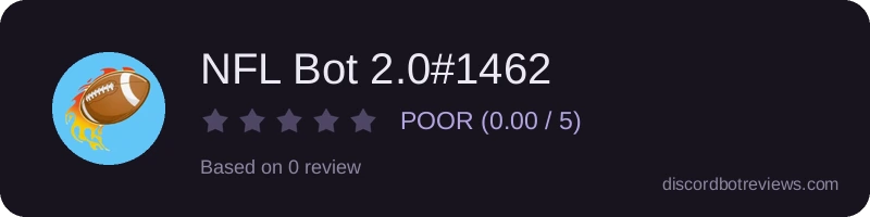 Rating widget preview for NFL Bot 2.0#1462