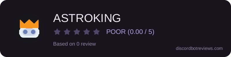 Rating widget preview for ASTROKING
