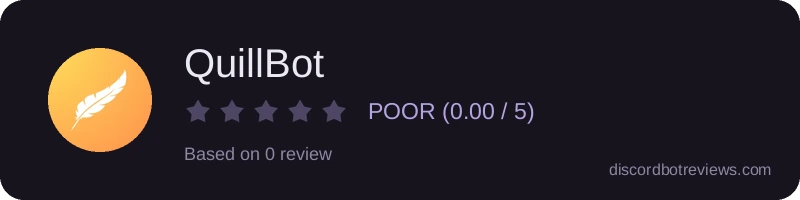 Rating widget preview for QuillBot