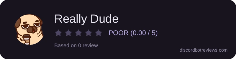 Rating widget preview for Really Dude