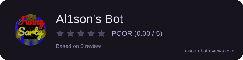 Rating widget preview for Al1son's Bot