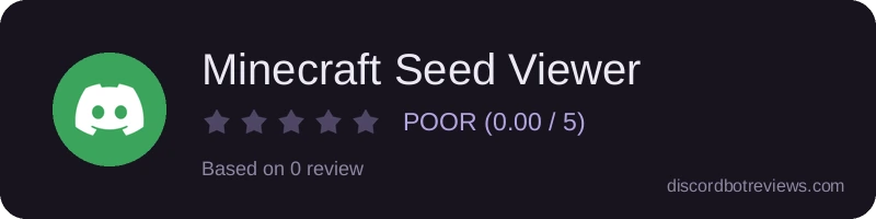 Rating widget preview for Minecraft Seed Viewer