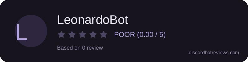 Rating banner for LeonardoBot