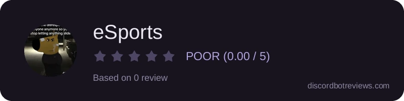 Rating widget preview for eSports