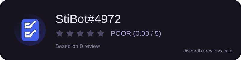 Rating widget preview for StiBot#4972
