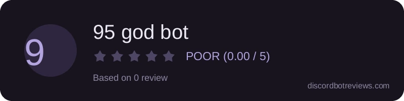 Rating widget preview for 95 god bot
