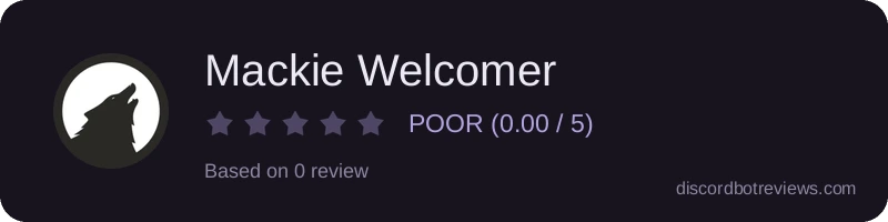 Rating banner for Mackie Welcomer