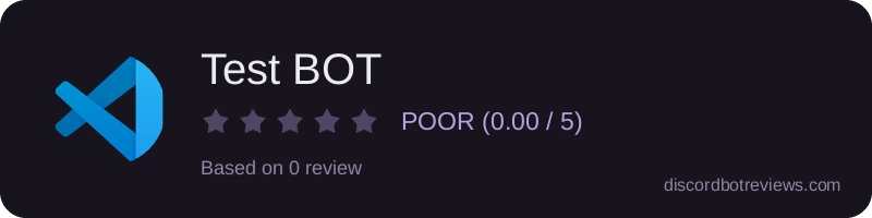 Rating widget preview for Test BOT