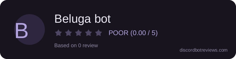 Rating widget preview for Beluga bot