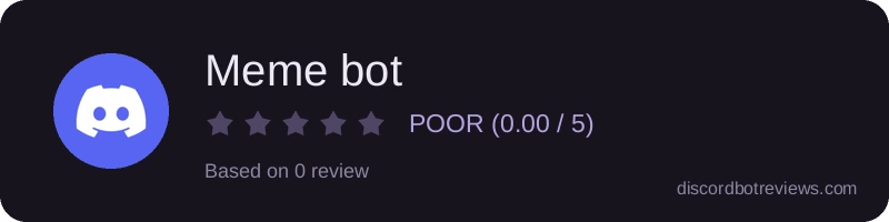 Rating widget preview for Meme bot
