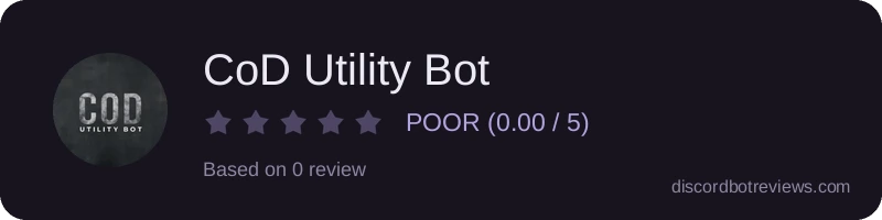 Rating widget preview for CoD Utility Bot