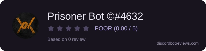 Rating widget preview for Prisoner Bot ©#4632