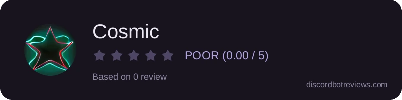 Rating widget preview for Cosmic