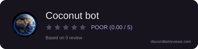 Rating widget preview for Coconut bot