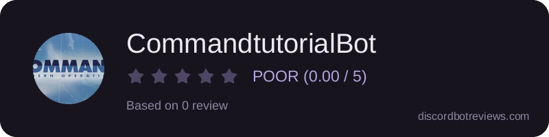 Rating widget preview for CommandtutorialBot