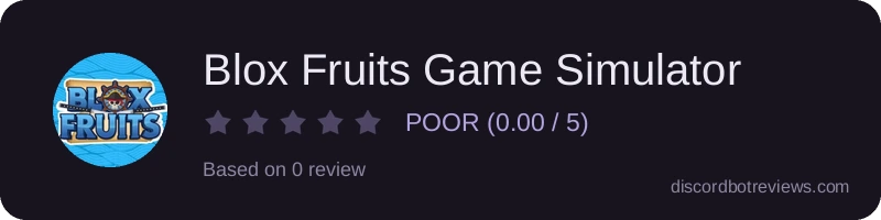Rating widget preview for Blox Fruits Game Simulator