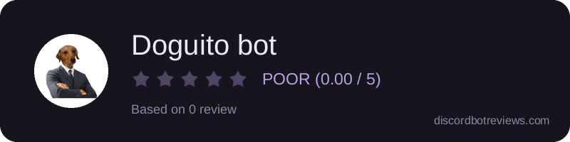 Rating widget preview for Doguito bot