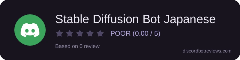 Rating widget preview for Stable Diffusion Bot Japanese