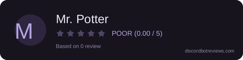 Rating widget preview for Mr. Potter