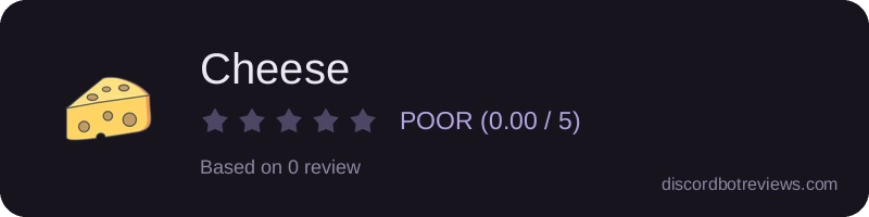 Rating widget preview for Cheese