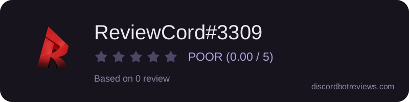 Rating widget preview for ReviewCord#3309